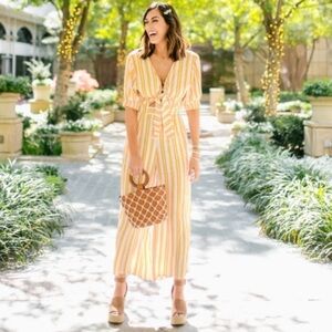 NWT Faithfull The Brand Matese Tie Front Jumpsuit